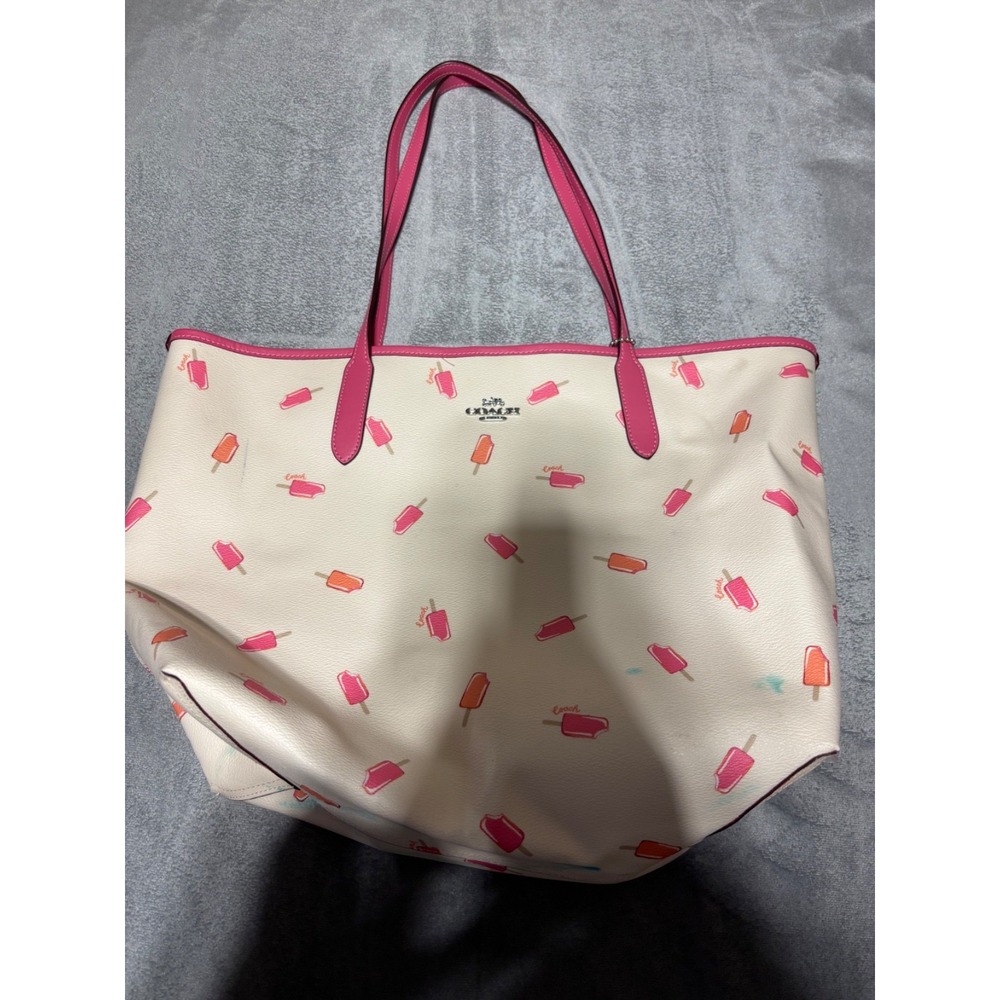 Coach City Tote Popsicle Print Pink Shoulder Bag Y2K C2173-C4277